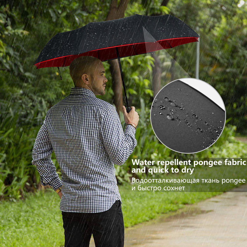 Parapluie Tempête Anti-Vent - Parapluie Pliable pour la Pluie et la Tempête