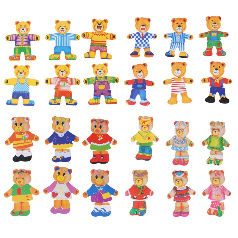 Puzzle en Bois - DressUp Max pour un Jeu Coloré