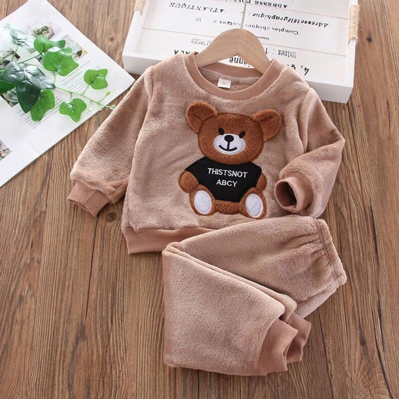 Ensemble de Vêtements Bébé Unisexe - Tissu Fleece pour l'Hiver, Mignon et Chaud