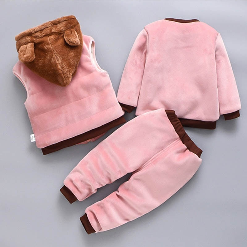 Ensemble de Vêtements Bébé Unisexe - Tissu Fleece pour l'Hiver, Mignon et Chaud