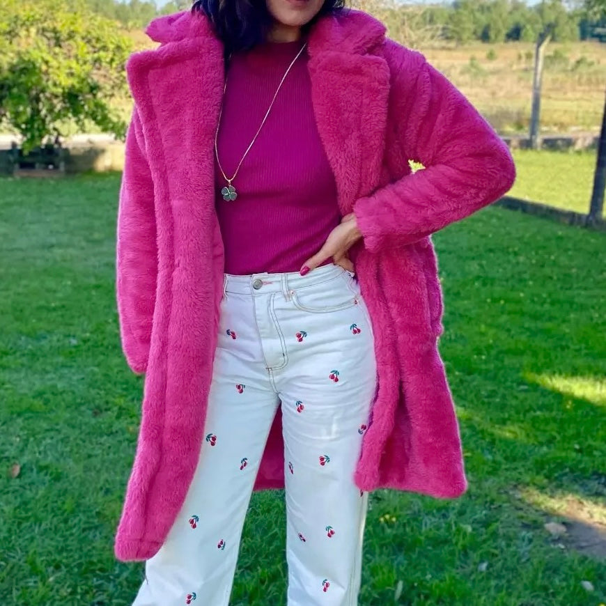 Emily - Manteau long et chaud pour femmes avec col revers classique