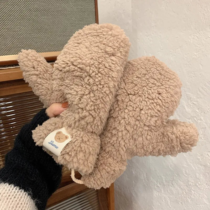 Esmee - Moufles en peluche avec protection douce et chaude