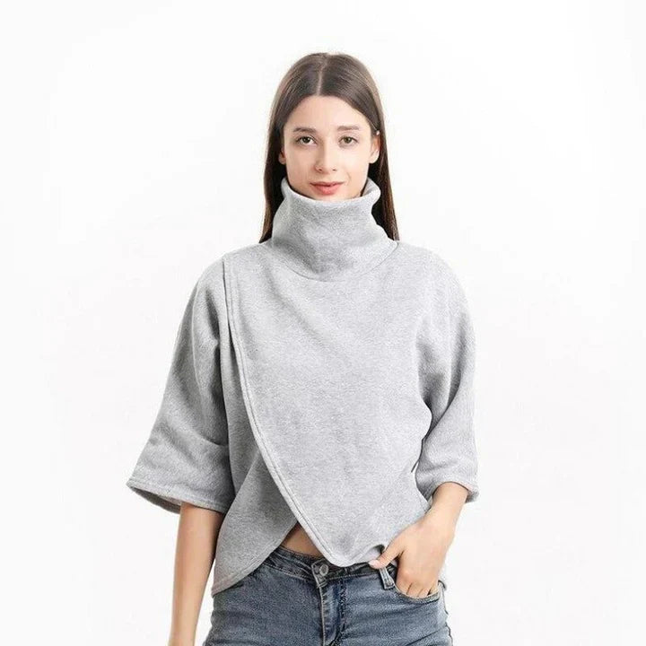 Evelyn - Poncho col roulé pour femmes