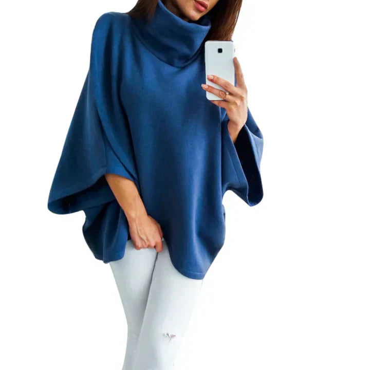 Evelyn - Poncho col roulé pour femmes