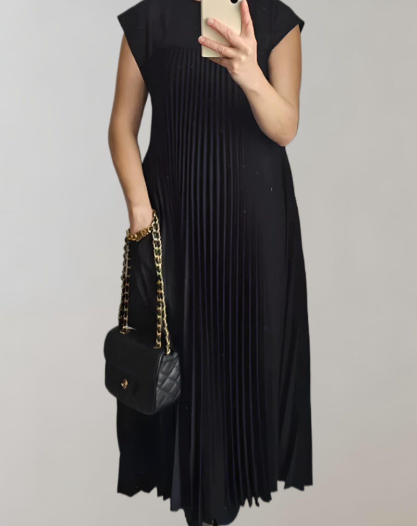 Laura - Robe maxi plissée sophistiquée