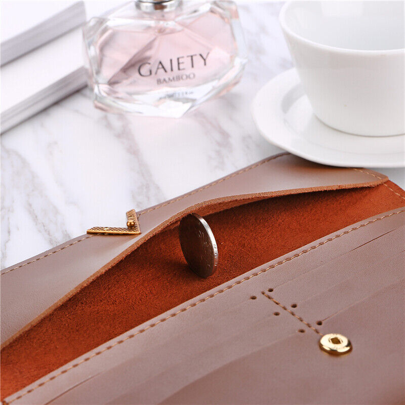 Grand portefeuille en cuir velours - Moderne et élégant