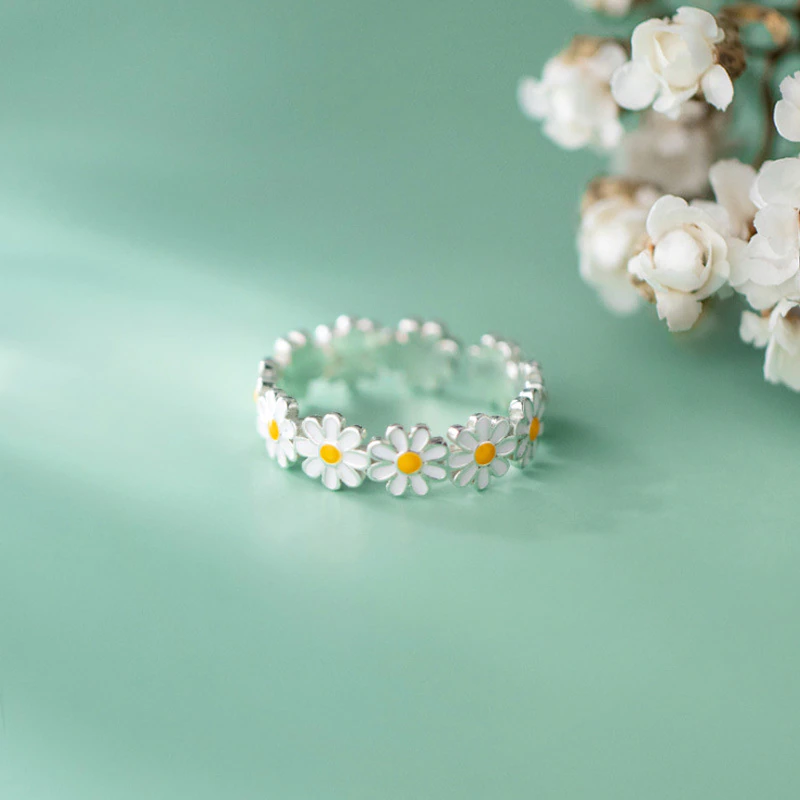 Bague fleur de marguerite - Mignonne et élégante