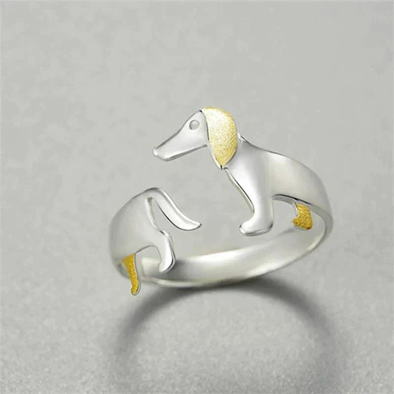 Bague teckel mignon - Pour les amoureux des animaux parmi nous !