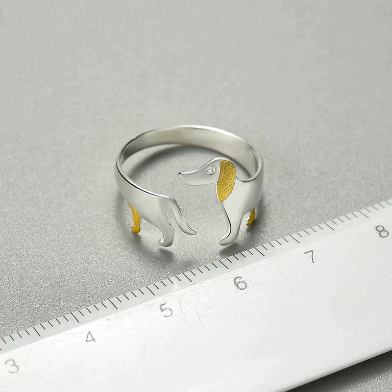 Bague teckel mignon - Pour les amoureux des animaux parmi nous !