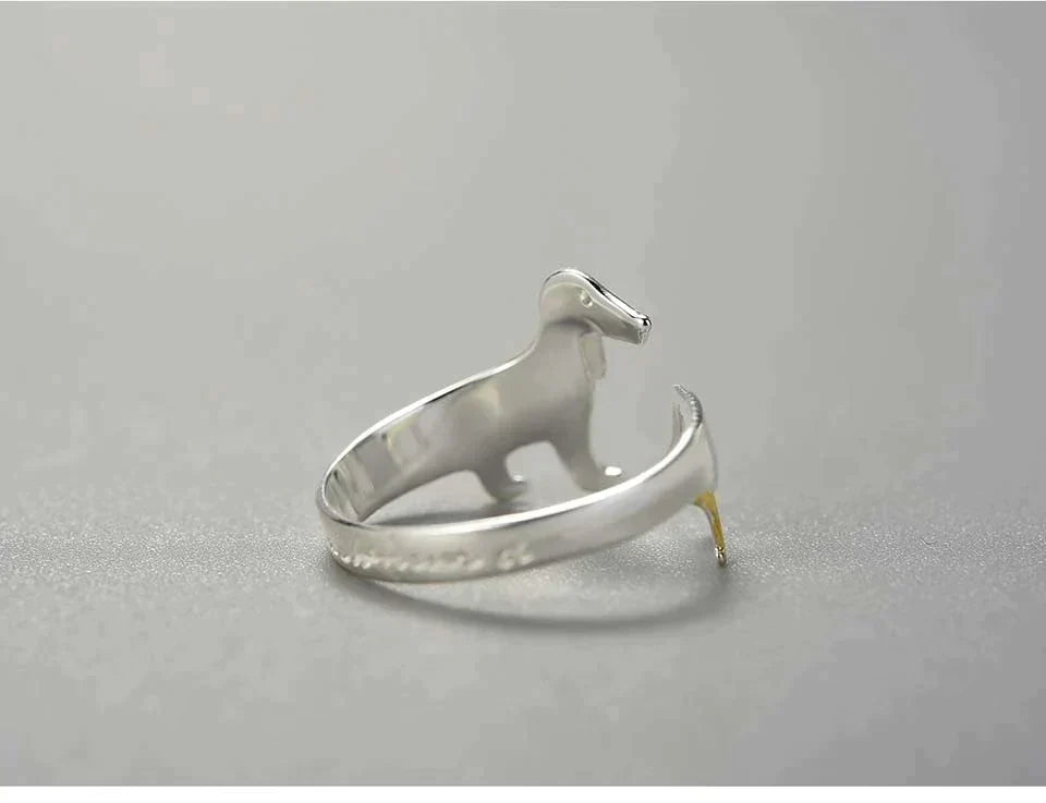 Bague teckel mignon - Pour les amoureux des animaux parmi nous !