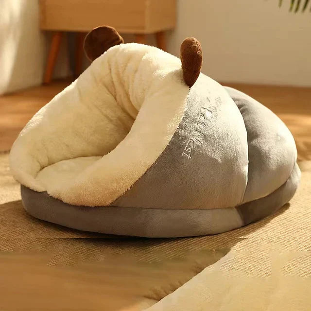 Lit câlin adorable pour chats et chiens - Confort et tendresse