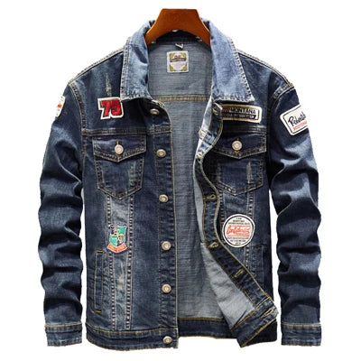 Elio - Veste Vintage Patchwork en Jean - Style et Intemporalité