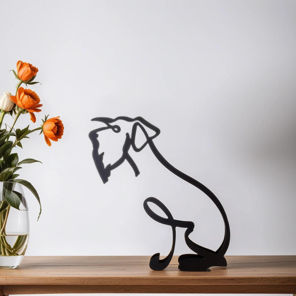 Statues de Chiens AbstractPup - Touche Artistique Abstraite