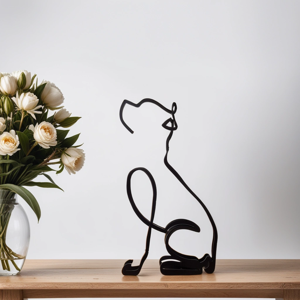 Statues de Chiens AbstractPup - Touche Artistique Abstraite