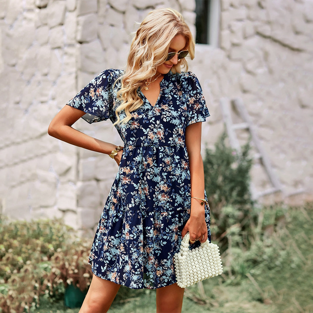 Anna - Robe mini fleurie romantique