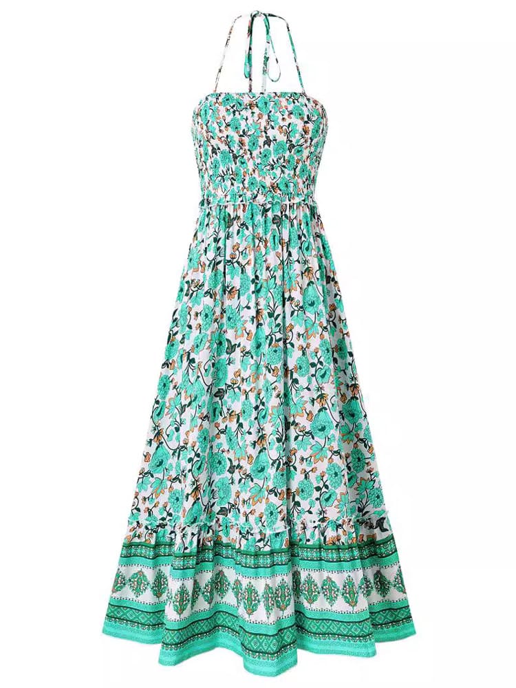 MiSun - Robe longue dos nu à imprimé floral