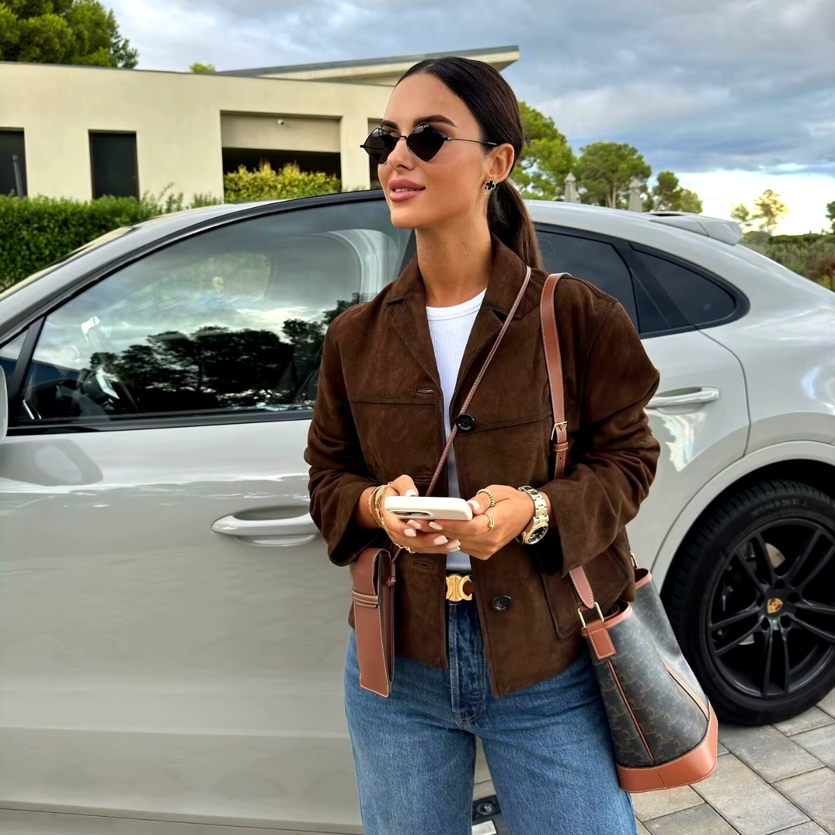 Sophie - Veste en Suède Luxe pour Femmes