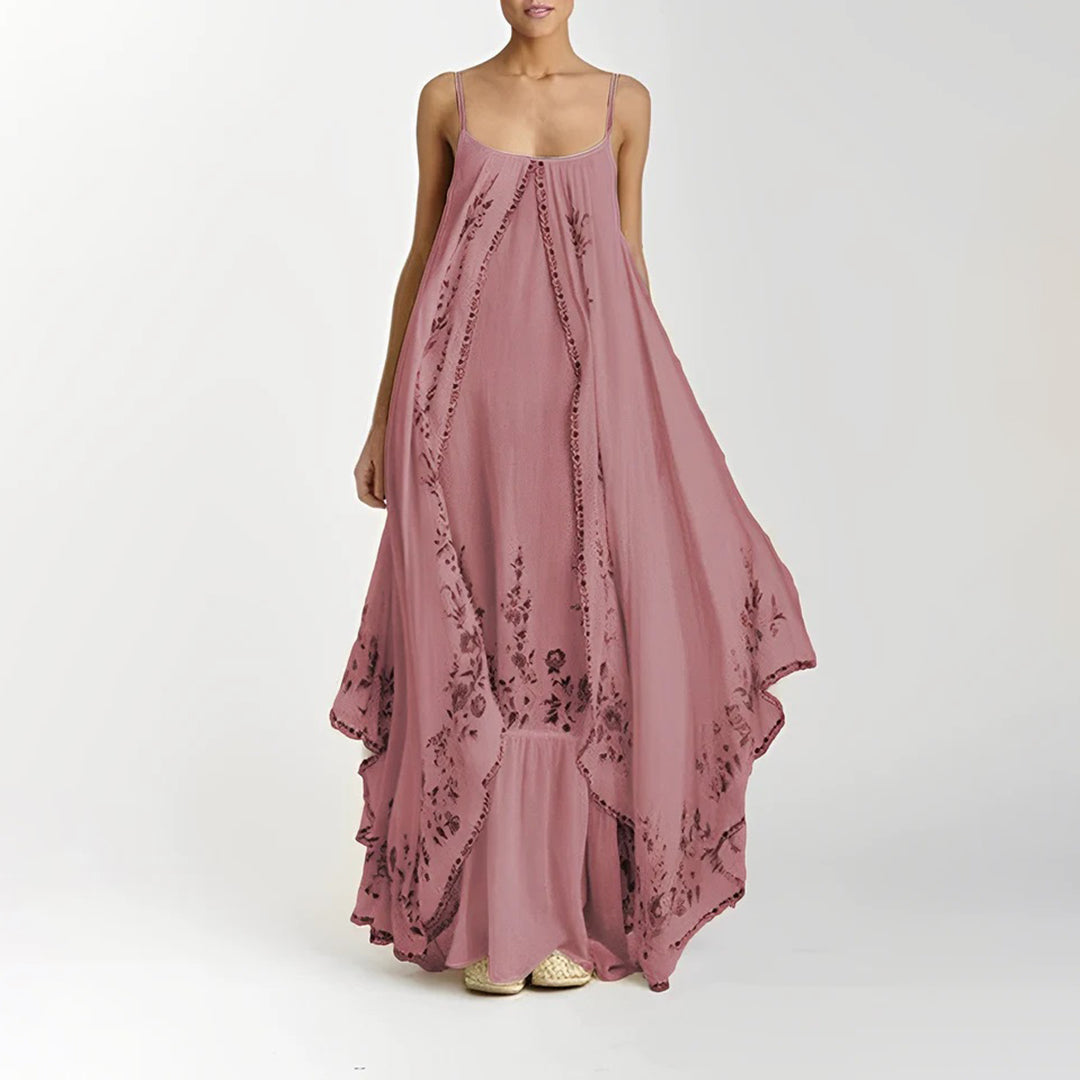 Sara - Robe maxi à volants élégante
