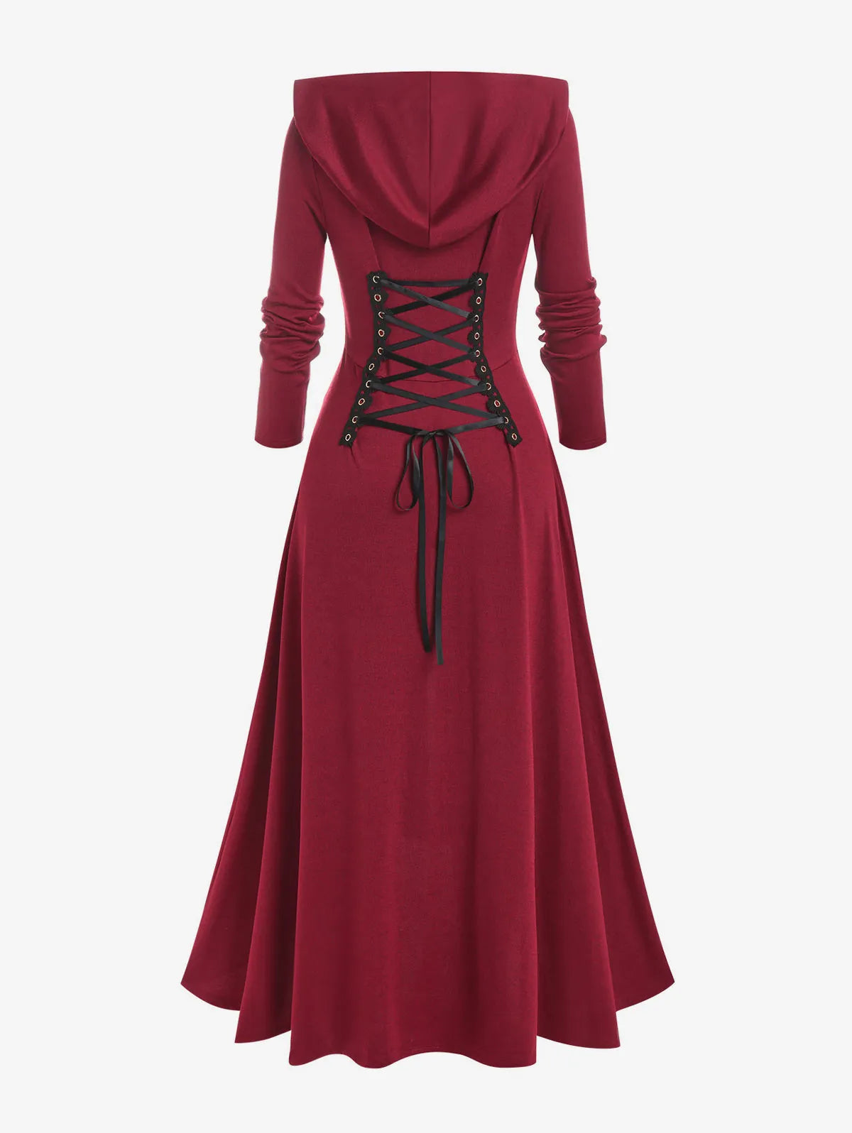Manteau gothique à capuche Raven – Mystique et Élégance