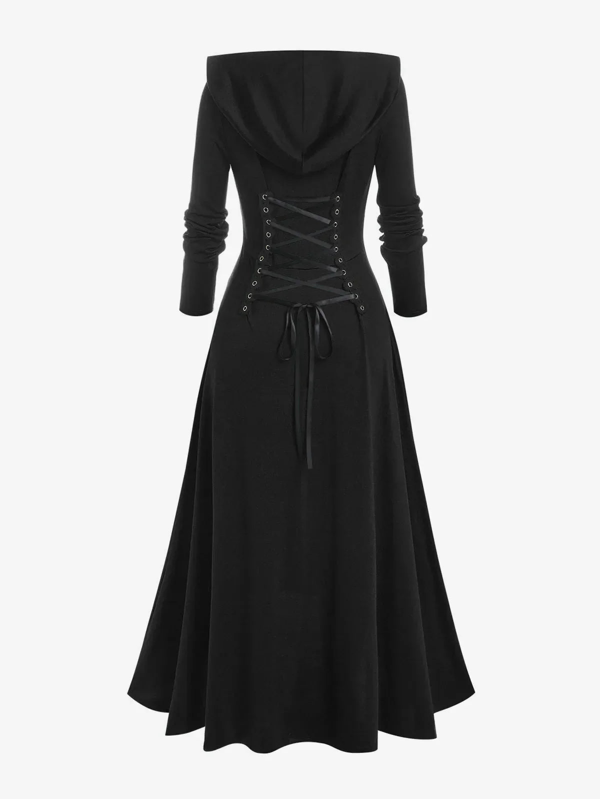 Manteau gothique à capuche Raven – Mystique et Élégance