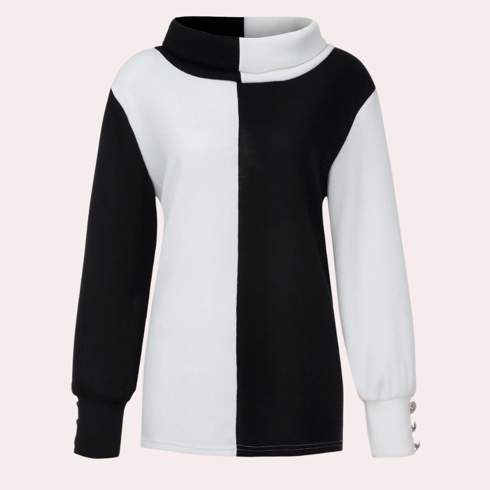 Leona - Pull Col Roulé Classique pour Femmes