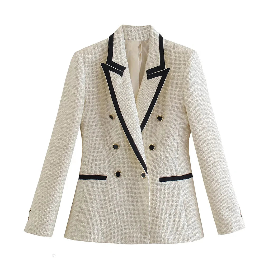 Olivia - Blazer Femme avec Chic Double Rangée de Boutons