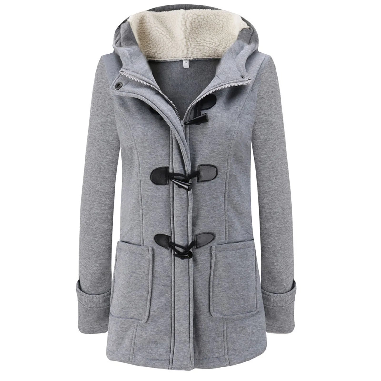 Emma - Manteau d'hiver long rétro avec capuche pour femmes