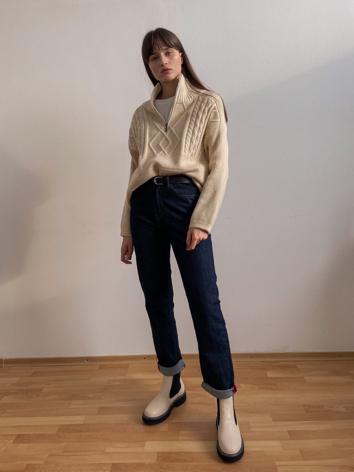 Lotte Sweater - Pull en laine chaude avec modèle surdimensionné