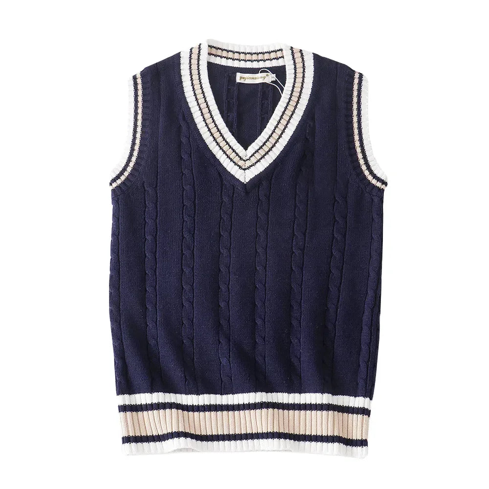 Mark - Pull sans Manches à Col V pour Hommes