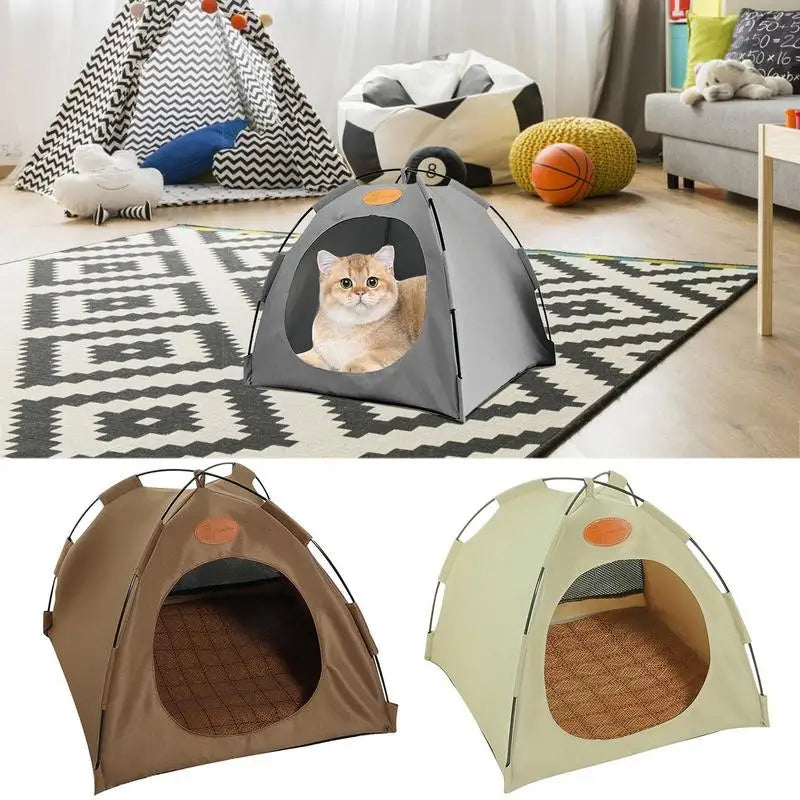 Offrez à votre chat un refuge luxueux avec la tente pliable pour chats !