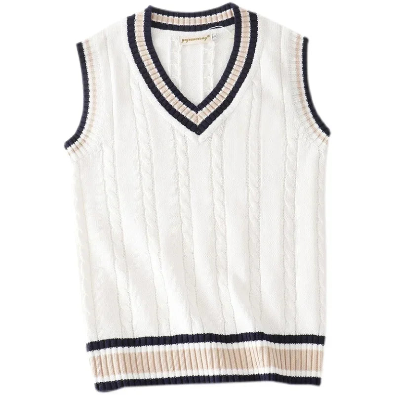 Mark - Pull sans Manches à Col V pour Hommes