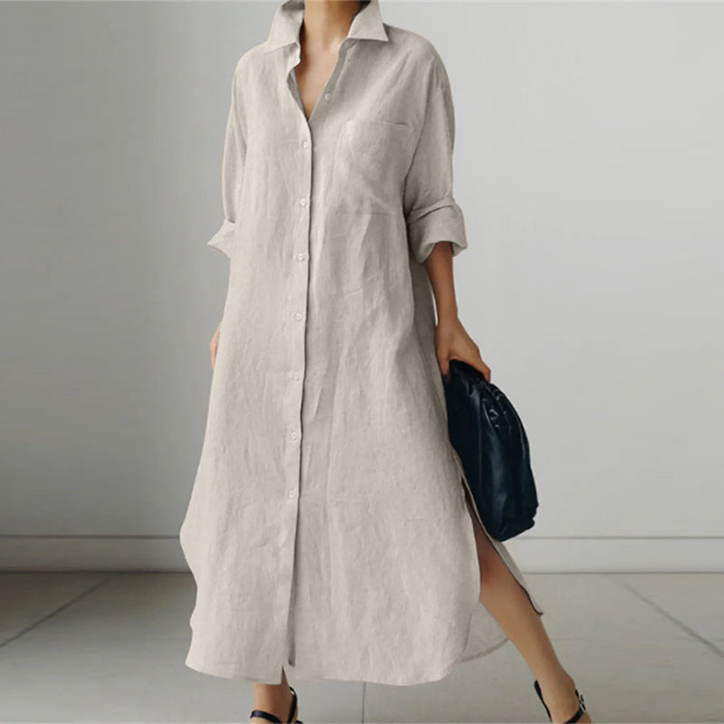 Sanne - Robe chemise tendance et décontractée