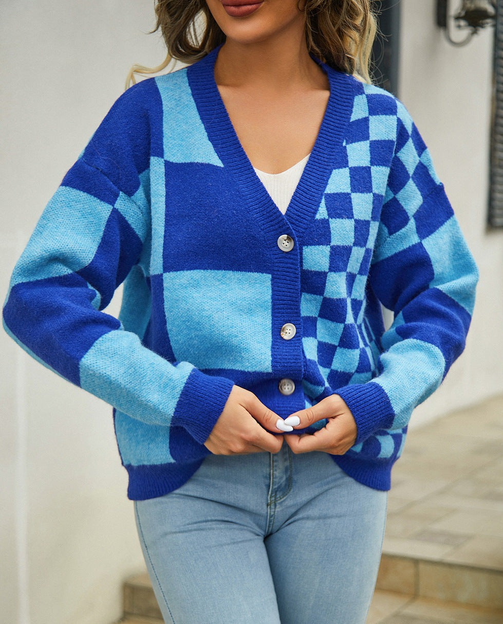 Chloé - Cardigan bleu avec imprimé