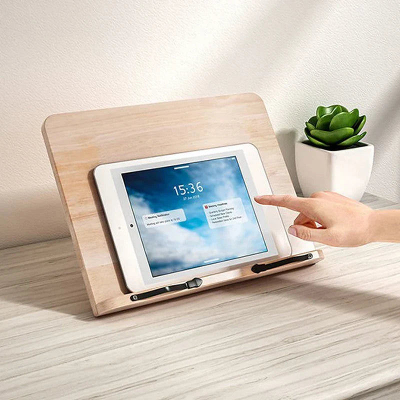 Support de Lecture Réglable - Support Pliable pour Tablette et Livres - Support pour Livres de Cuisine