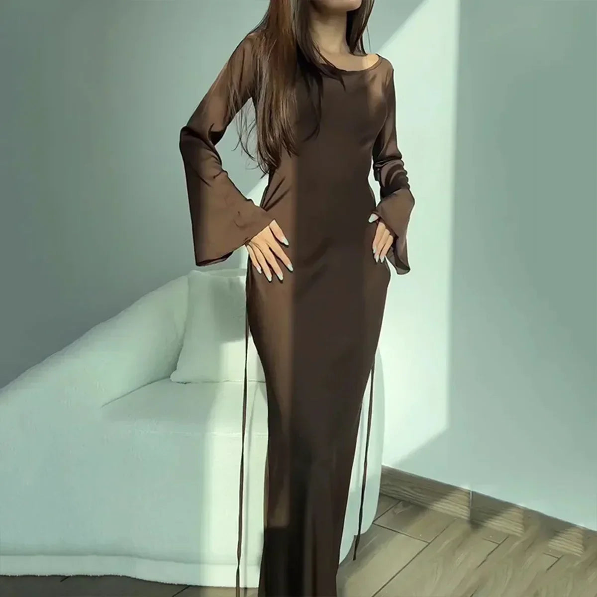 Roos - Robe élégante à manches longues chic