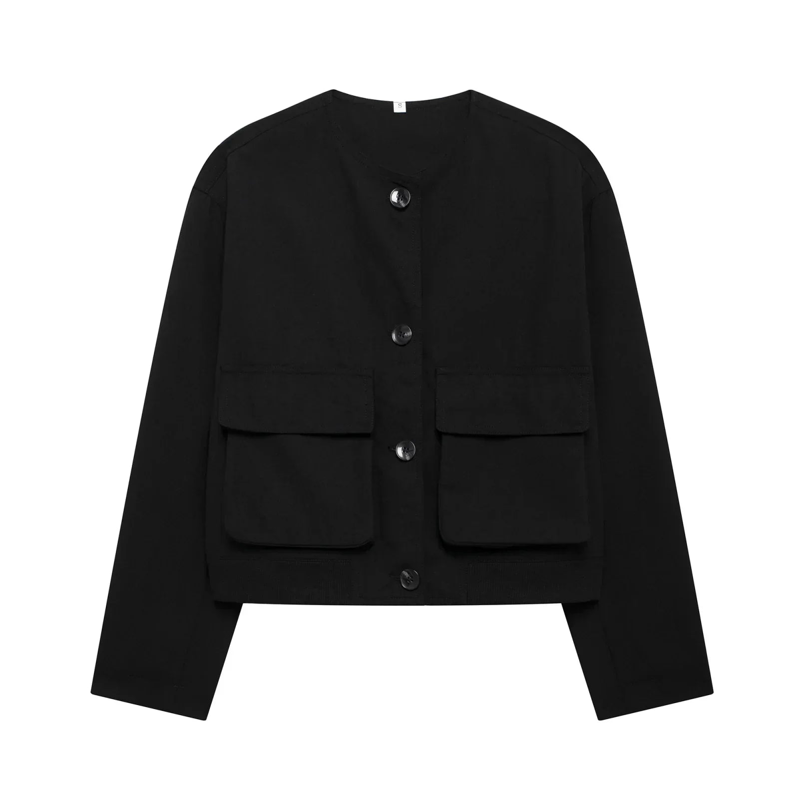 Veste bomber courte tendance noire