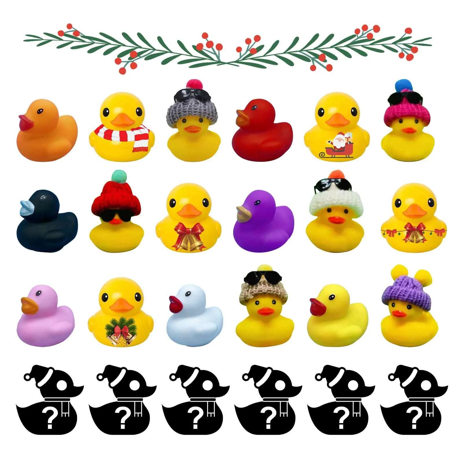 Calendrier de l'Avent Canards de Bain 2024 – Splashmas Surprise pour un Décembre Festif