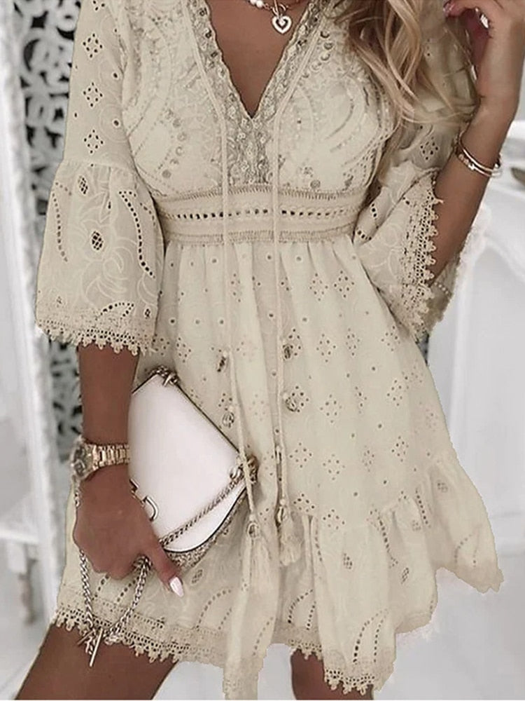 Skylar - Robe boho Ibiza fluide et colorée