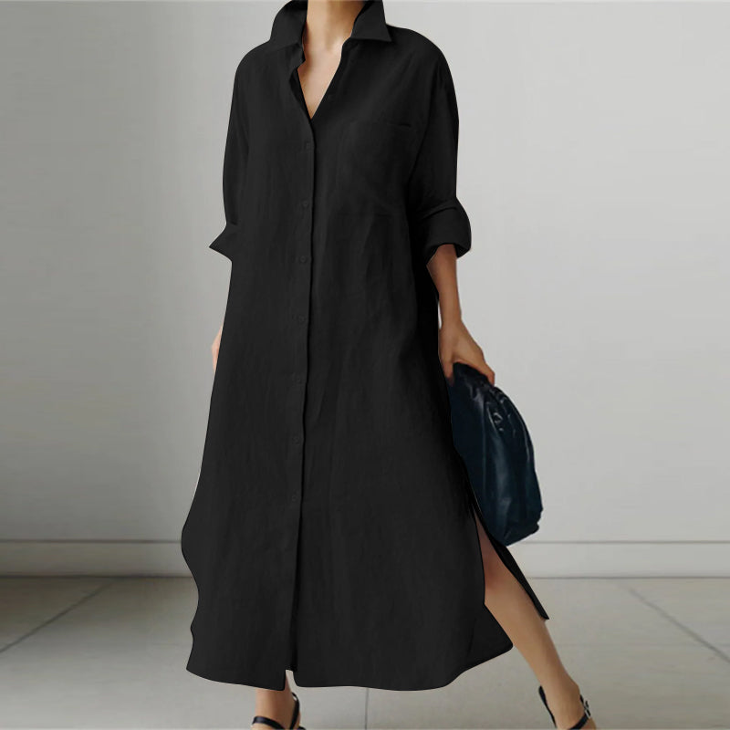 Sanne - Robe chemise tendance et décontractée