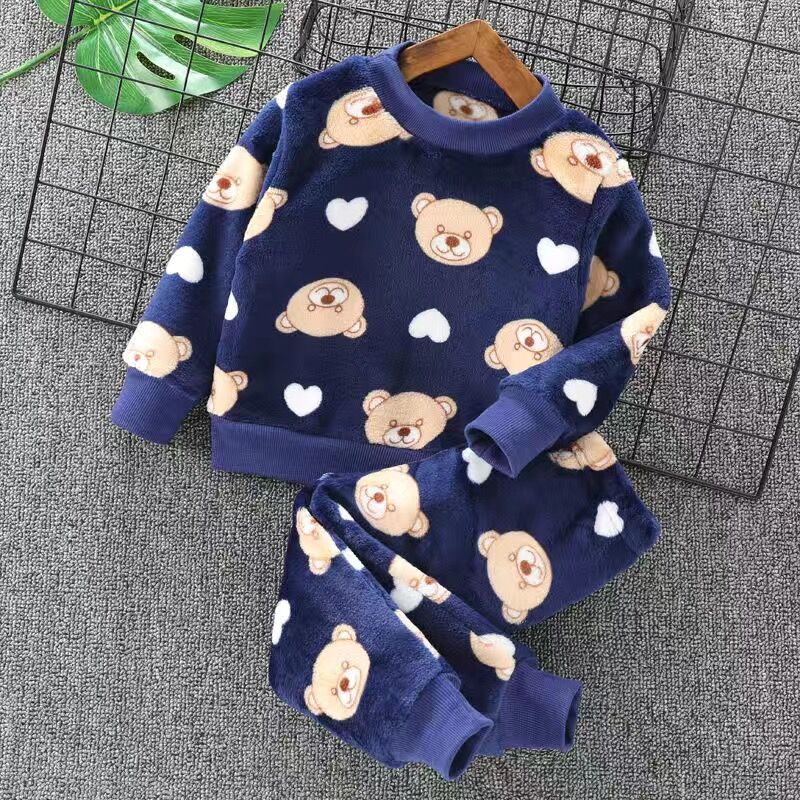 Ensemble de Vêtements Bébé Unisexe - Tissu Fleece pour l'Hiver, Mignon et Chaud