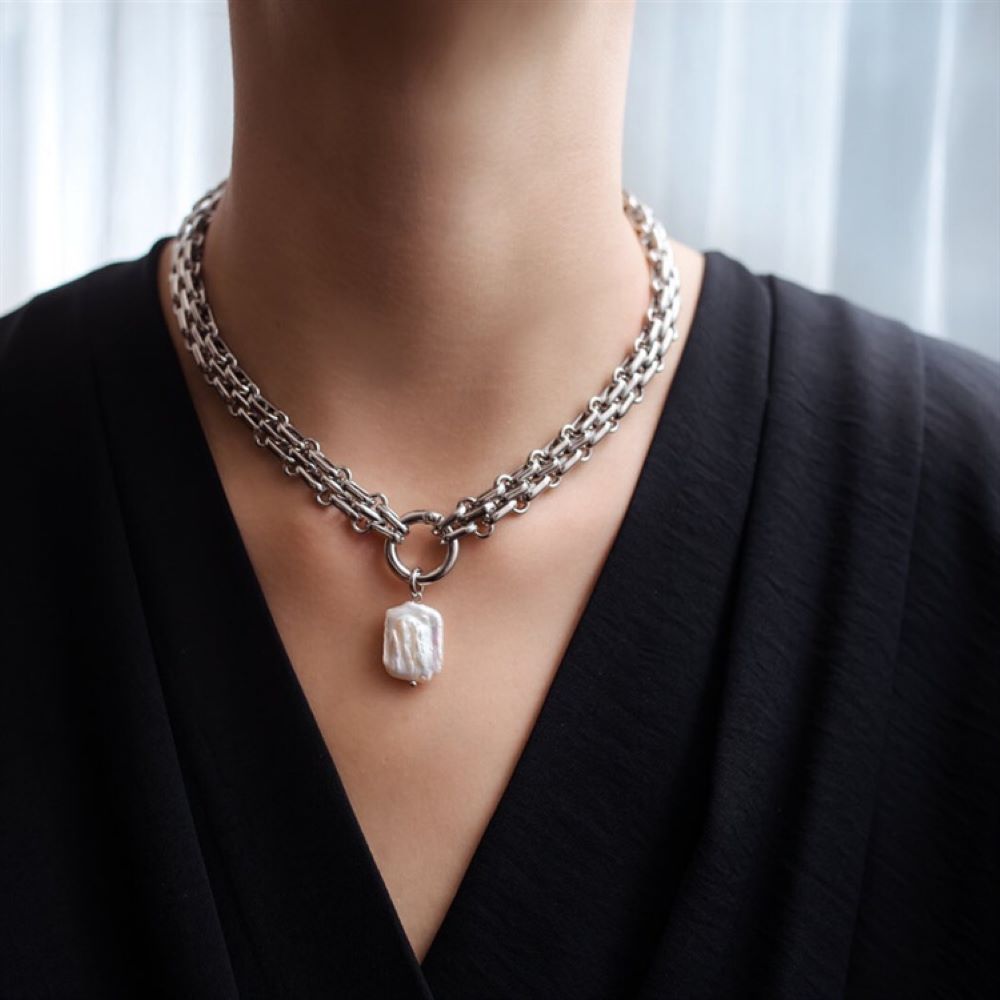 Luna - Collier tendance en acier inoxydable