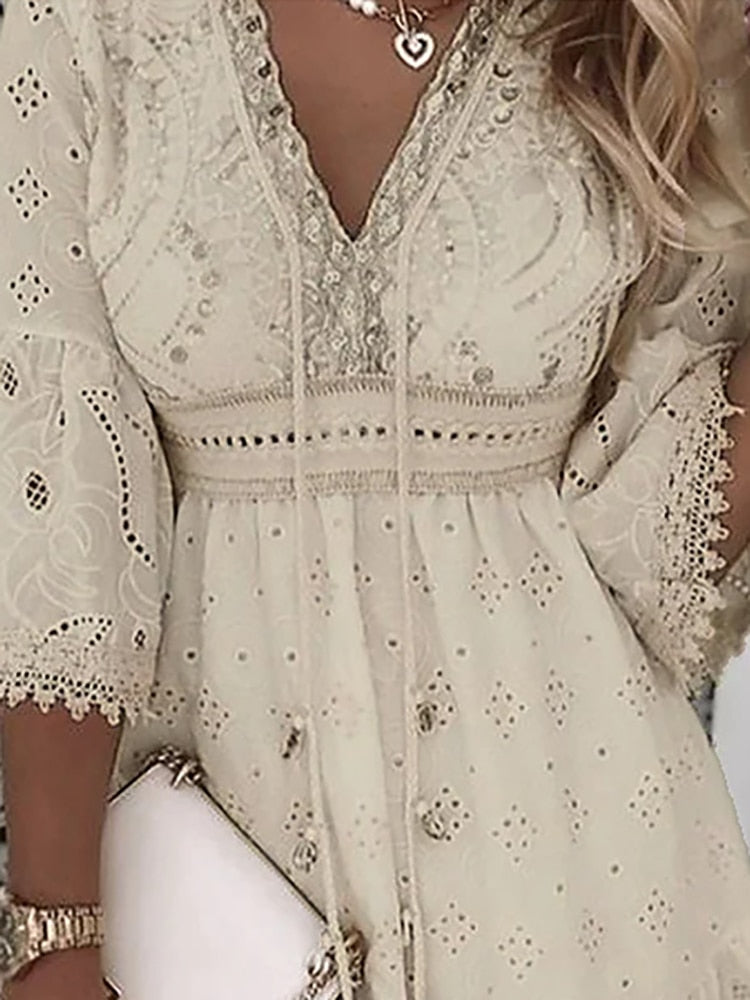 Skylar - Robe boho Ibiza fluide et colorée