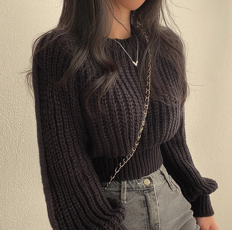 Lea Cropped Sweater - Loose & Stylish