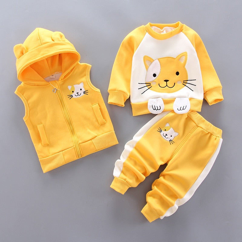 Ensemble de Vêtements Bébé Unisexe - Tissu Fleece pour l'Hiver, Mignon et Chaud