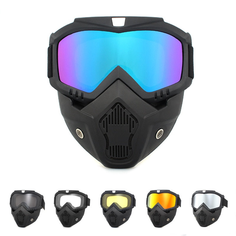 Lunettes de Sport Extérieur et Masque - Coupe-vent pour Moto, Snowboard et Protection UV