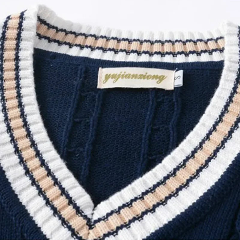 Mark - Pull sans Manches à Col V pour Hommes