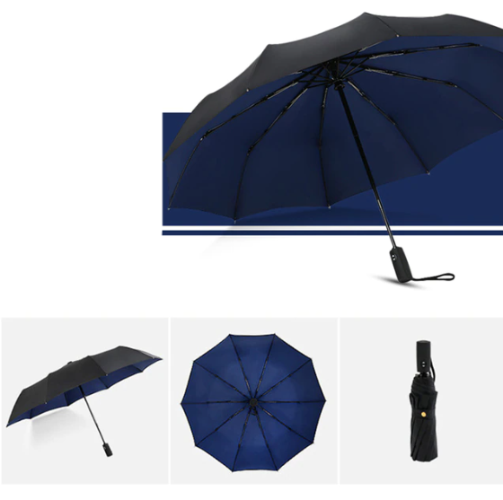 Parapluie Tempête Anti-Vent - Parapluie Pliable pour la Pluie et la Tempête