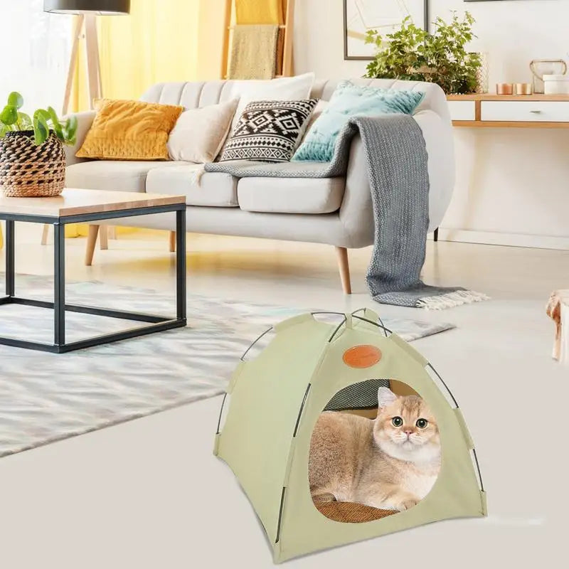 Offrez à votre chat un refuge luxueux avec la tente pliable pour chats !