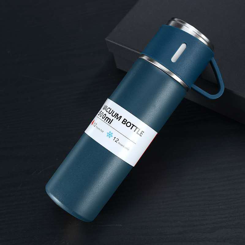 Thermos en Acier Inoxydable 12 Heures Chaud - Carafe Écologique avec Tasse (500ml)