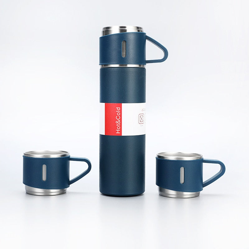 Thermos en Acier Inoxydable 12 Heures Chaud - Carafe Écologique avec Tasse (500ml)